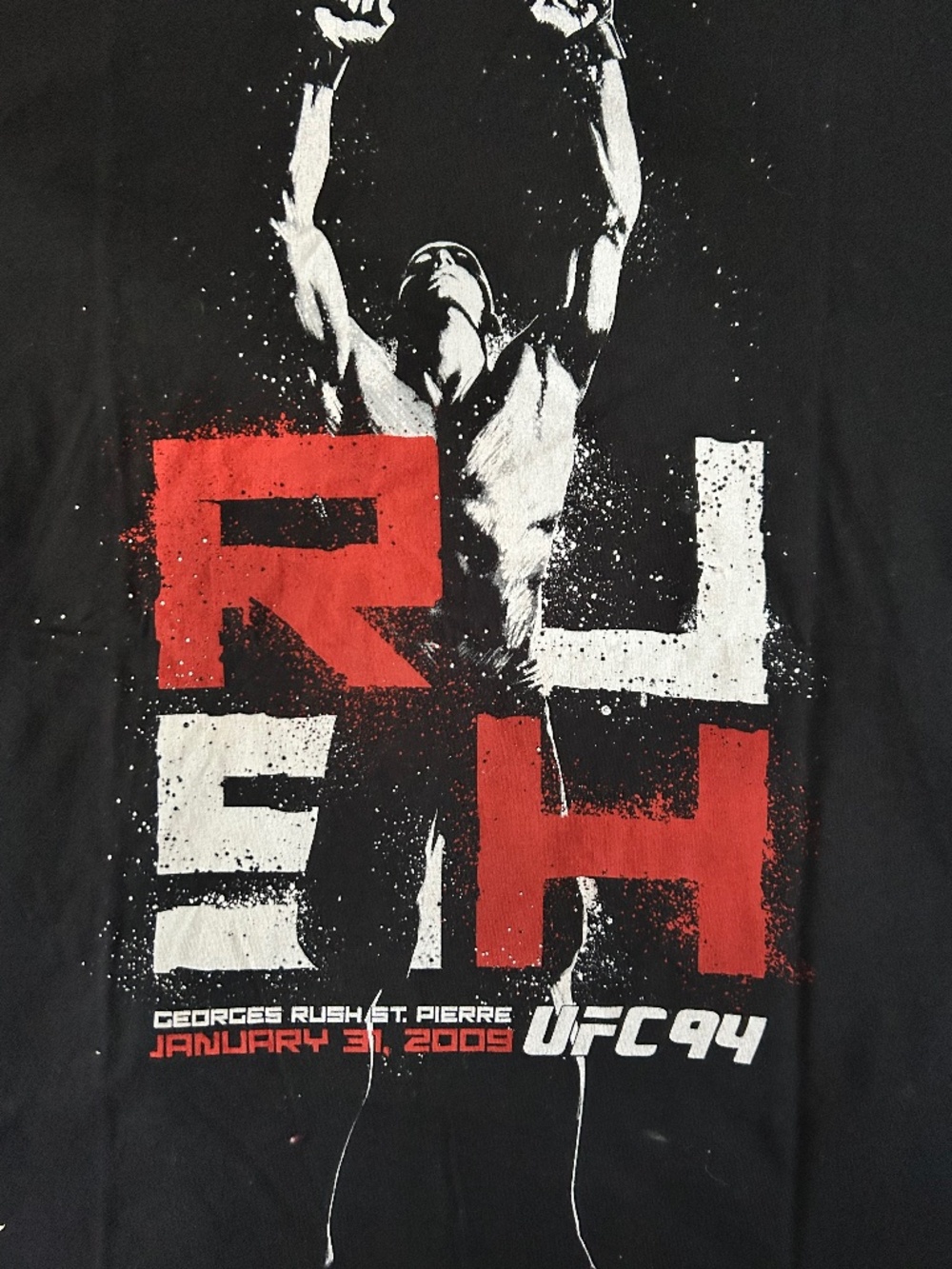 UFC 94 George’s St-Pierre GSP Defeated BJ Penn Shirt L Vintage MMA Tee